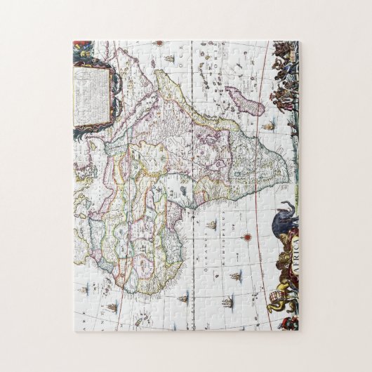 Kaart van Afrika | 1696 Legpuzzel (Verticaal)