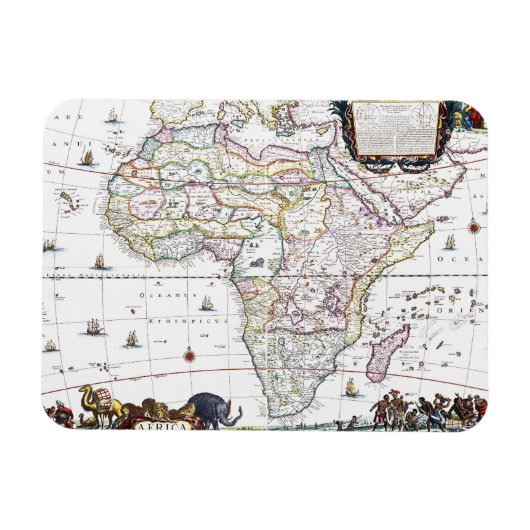 Kaart van Afrika | 1696 Magneet (Horizontaal)