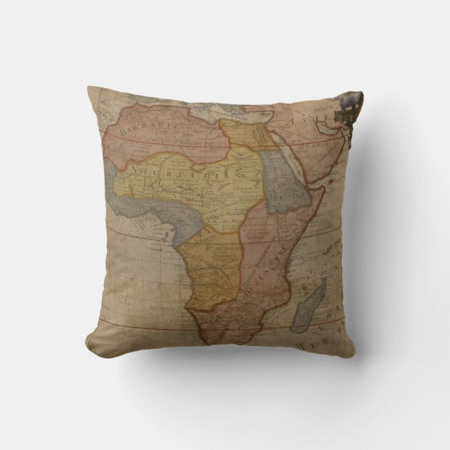 Kaart van Afrika | 1700 Kussen (Voorkant)