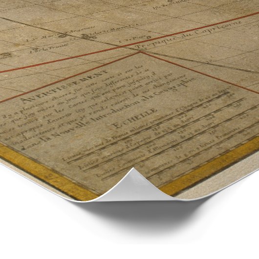 Kaart van Afrika | 1700 Poster (Hoek)