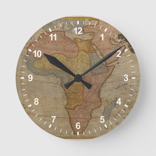 Kaart van Afrika | 1700 Ronde Klok (Voorkant)