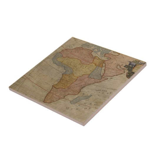 Kaart van Afrika | 1700 Tegeltje (Zijkant)