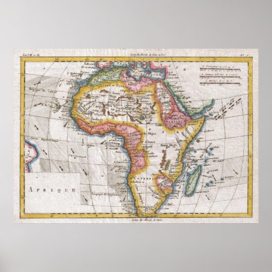 kaart van Afrika (1780) Poster (Voorkant)
