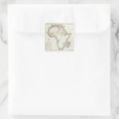 Kaart van Afrika, 1821 Vierkante Sticker (Tas)