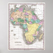  kaart van Afrika (1827) Poster (Voorkant)