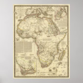  kaart van Afrika (1828) Poster (Voorkant)