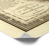 kaart van Afrika (1828) Poster (Hoek)