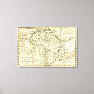  kaart van Afrika 2 Canvas Afdruk