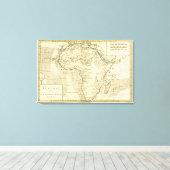 kaart van Afrika 2 Canvas Afdruk (Insitu (Houten vloer))