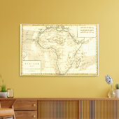 kaart van Afrika 2 Canvas Afdruk (Insitu (Woonkamer))