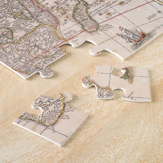 Kaart van Afrika 3 Legpuzzel (Zijkant)