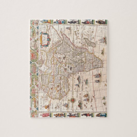 Kaart van Afrika 3 Legpuzzel (Verticaal)