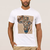 Kaart van Afrika - Bold Abstract Continent T-shirt (Voorkant)