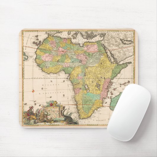 Kaart van Afrika (ca. 1690) door Carel Allard. Muismat (Met muis)