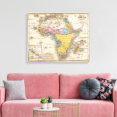 Kaart van Afrika Canvas Afdruk (Insitu (Woonkamer))