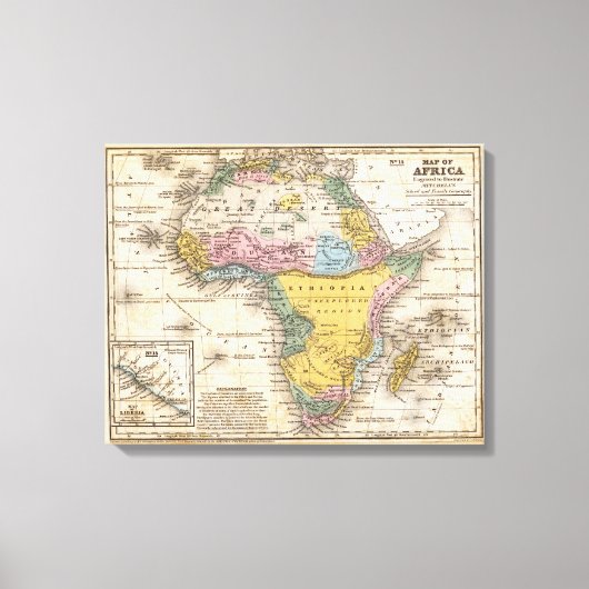 Kaart van Afrika Canvas Afdruk (Voorkant)