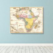 Kaart van Afrika Canvas Afdruk (Insitu (Houten vloer))