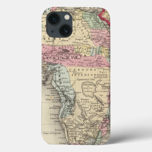Kaart van Afrika Case-Mate iPhone Case (Achterkant)