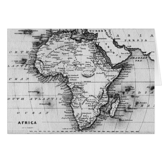Kaart van Afrika | Door Thomas Stirling gegraveerd (Voorkant Horizontaal)