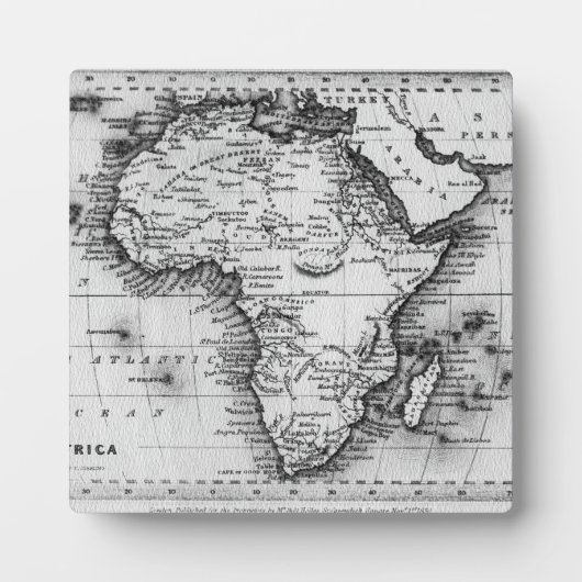 Kaart van Afrika | Door Thomas Stirling gegraveerd Fotoplaat (Voorkant)