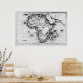 Kaart van Afrika | Door Thomas Stirling gegraveerd Poster (Keuken)