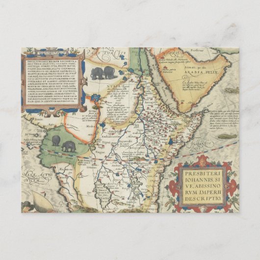 Kaart van Afrika en het Arabisch schiereiland (Voorkant)