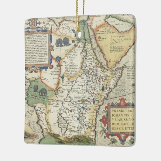 Kaart van Afrika en het Arabisch schiereiland Keramisch Ornament (Links)