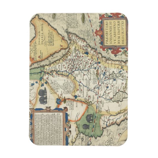 Kaart van Afrika en het Arabisch schiereiland Magneet (Verticaal)