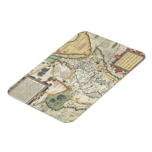 Kaart van Afrika en het Arabisch schiereiland Magneet (Linkerzijde)