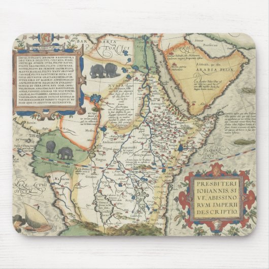 Kaart van Afrika en het Arabisch schiereiland Muismat (Voorkant)