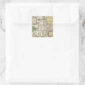 Kaart van Afrika en het Arabisch schiereiland Vierkante Sticker (Tas)
