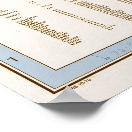 Kaart van Afrika, etnische groepen (1970) Poster (Hoek)