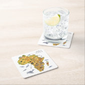 Kaart van Afrika | Flora en fauna Kartonnen Onderzetters (Insitu)