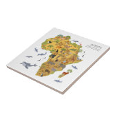 Kaart van Afrika | Flora en fauna Tegeltje (Zijkant)