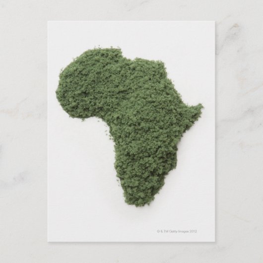 Kaart van Afrika gemaakt van gras (Voorkant)