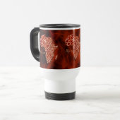 Kaart van AFRIKA Giraffe Spots Wildlife Travel Mug Reisbeker (Voorkant links)