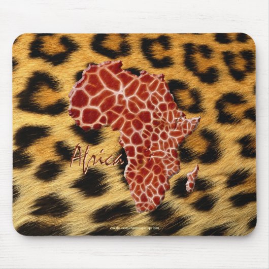 Kaart van Afrika, het donkere continent Muismat (Voorkant)