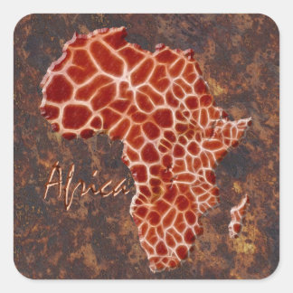 Kaart van Afrika, het donkere continent Vierkante Sticker