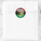 Kaart van Afrika Juneteenth Ronde Sticker (Tas)
