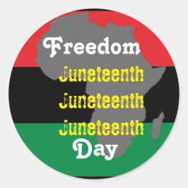 Kaart van Afrika Juneteenth Ronde Sticker