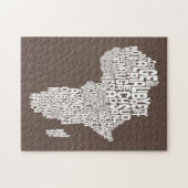 Kaart van Afrika Kaart Tekstkunst Legpuzzel (Horizontaal)