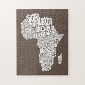 Kaart van Afrika Kaart Tekstkunst Legpuzzel (Verticaal)
