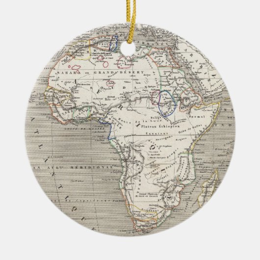  kaart van Afrika Keramisch Ornament (Voorkant)