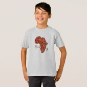 Kaart van AFRIKA L'Afrique Giraffe Spots Design T-shirt (Voorkant volledig)