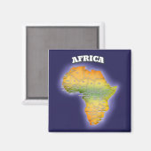Kaart van afrika magneet (Voorkant / Achterkant)