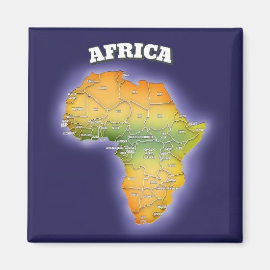 Kaart van afrika magneet (Voorkant)