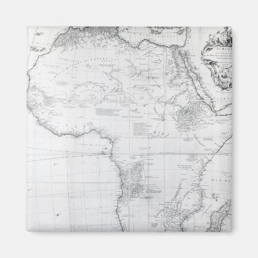 Kaart van Afrika Magneet (Voorkant)