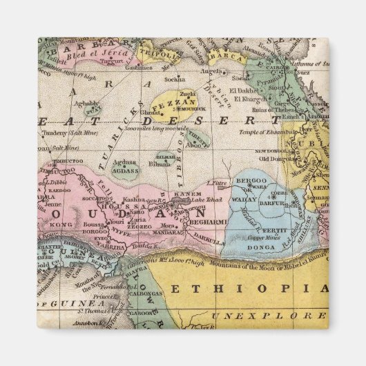 Kaart van Afrika Magneet (Voorkant)