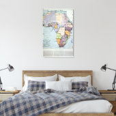 Kaart van Afrika met de Verdragsgrenzen, 1891 Canvas Afdruk (Insitu (Slaapkamer))
