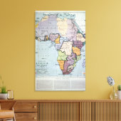 Kaart van Afrika met de Verdragsgrenzen, 1891 Canvas Afdruk (Insitu (Woonkamer))